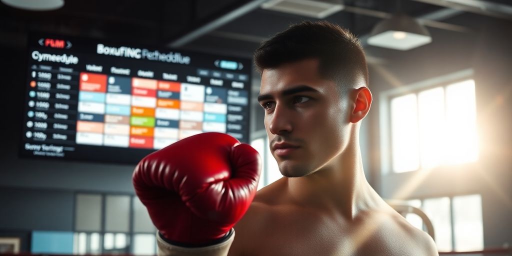Boxing gym schedule optimized by AI.