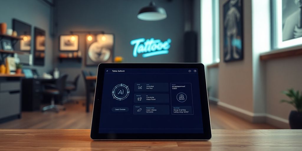 Tattoo artist using AI for scheduling.