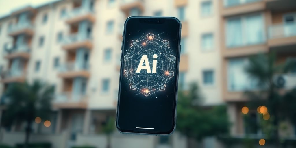 AI phone system answering property inquiries.