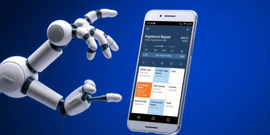 AI scheduler booking appliance repair.