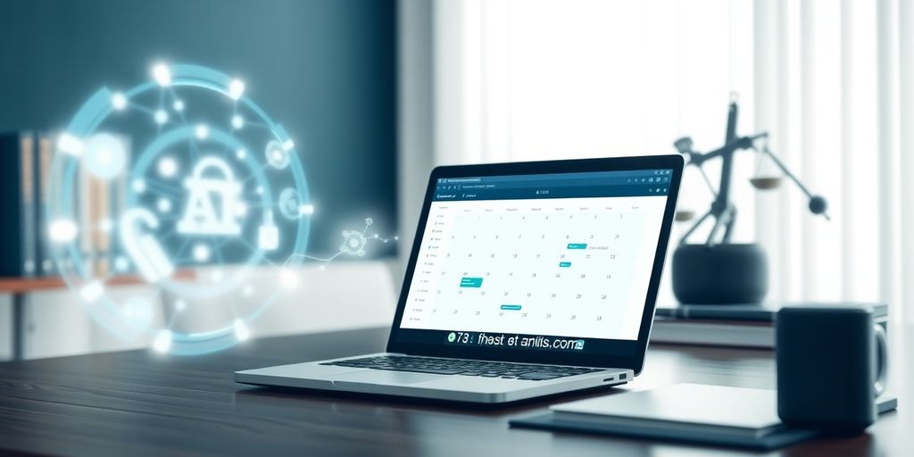 AI bot smoothly managing a legal schedule.