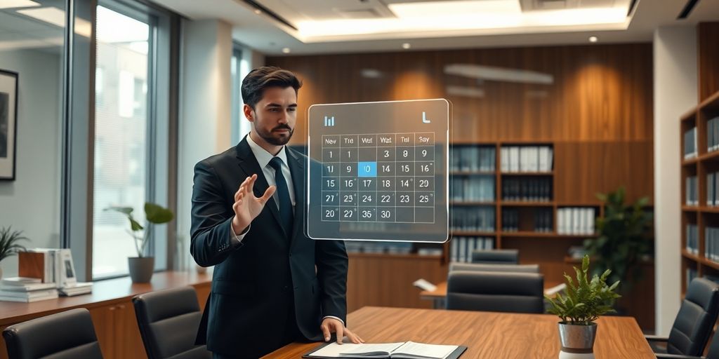 Lawyer using AI to schedule client meetings