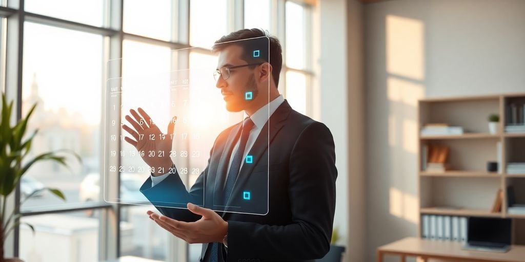 Lawyer using AI to schedule appointments.