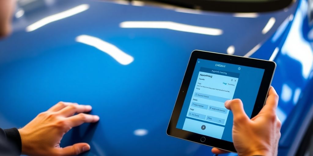 Car detailer using AI for appointments.