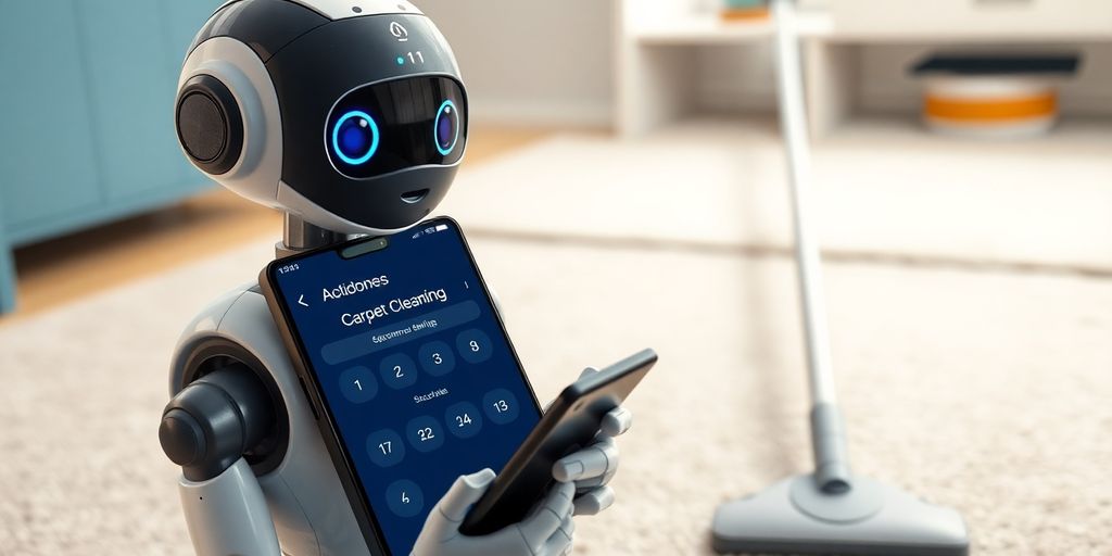 AI bot setting appointment for carpet cleaning.