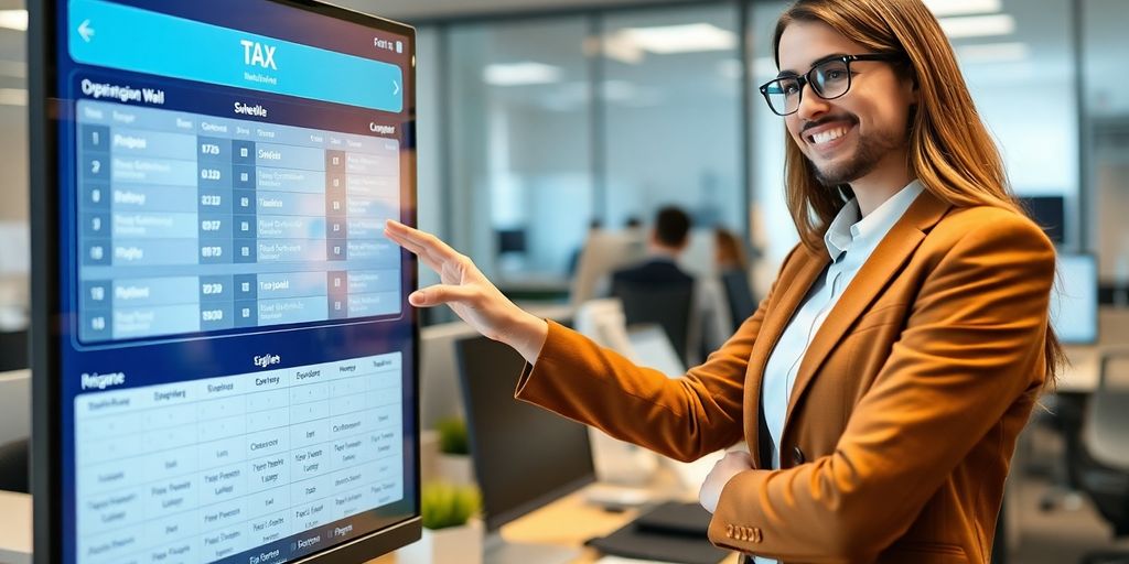 Tax preparer using AI for scheduling efficiency.