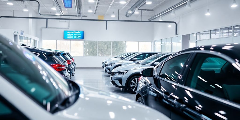 Car wash with AI booking interface.