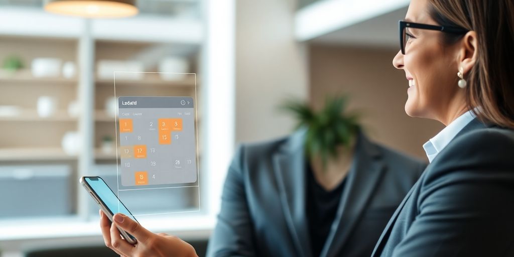Agent speaking with AI bot on phone screen