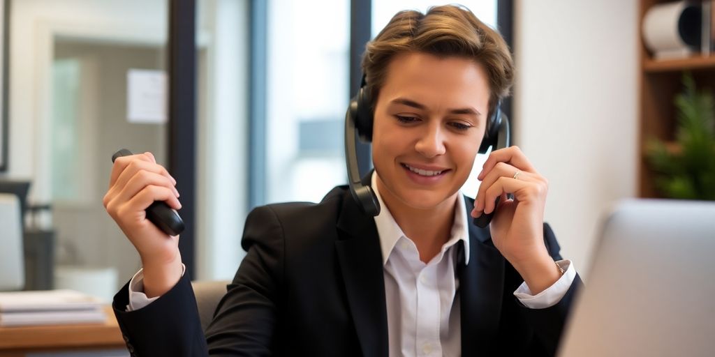 Lawyer looking calm while phone rings softly.