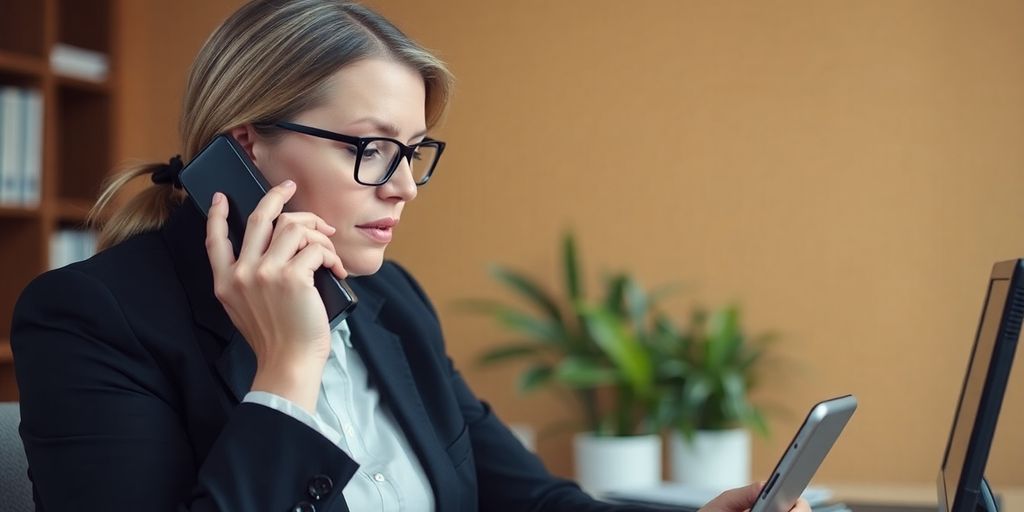 Family lawyer discusses phone call with virtual receptionist.