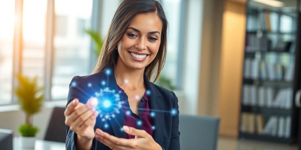 Law office receptionist assisting clients virtually.