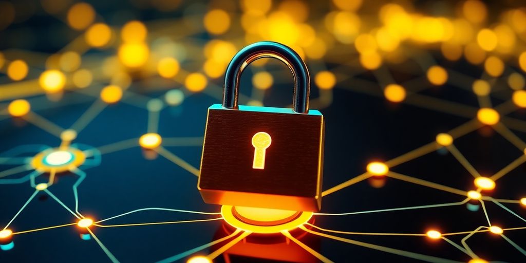 Secure data lock protecting business information.