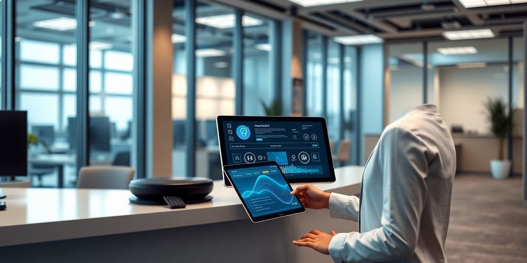 AI receptionist connecting business systems.