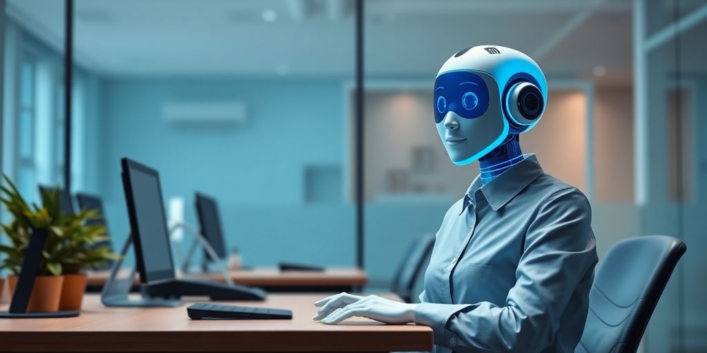 AI receptionist handling calls efficiently.