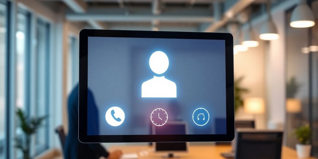 AI receptionist assisting a customer 24/7.