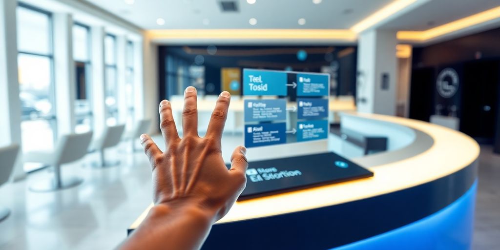 AI receptionist managing salon bookings.
