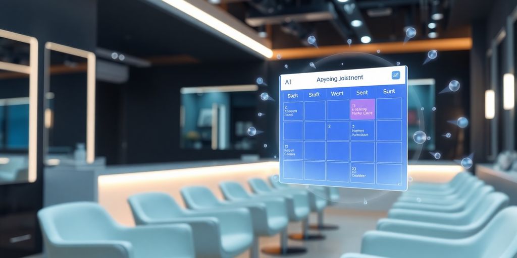 AI receptionist managing salon appointments.
