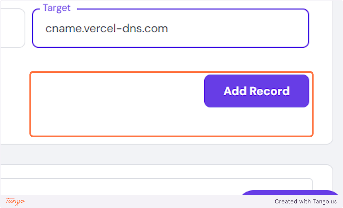 Click on Add Record