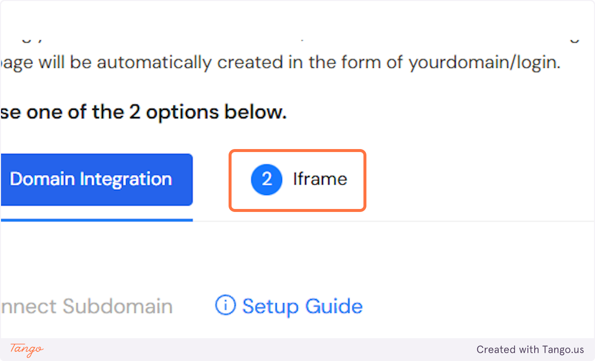 We have addressed how you connect your domain. Now let's take a look at IFrames.