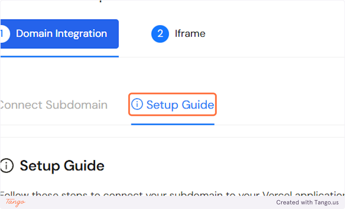 We have provided a guide in the second tab as well.