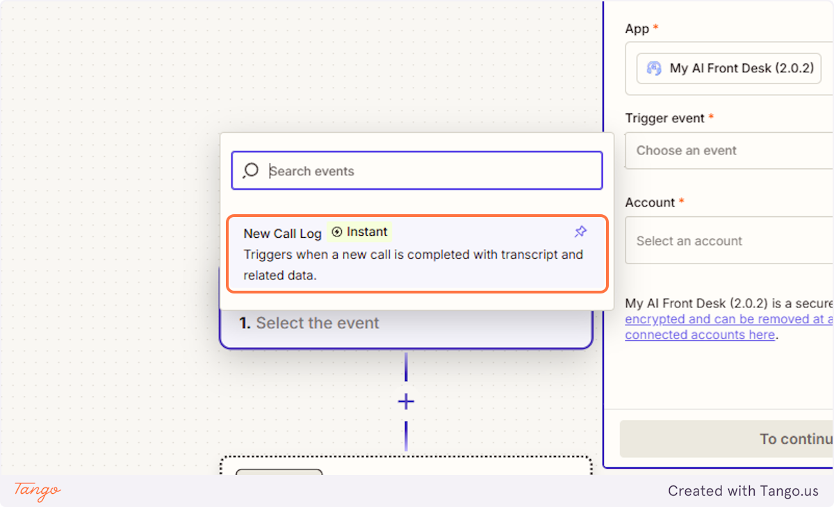 Click on New Call Log…