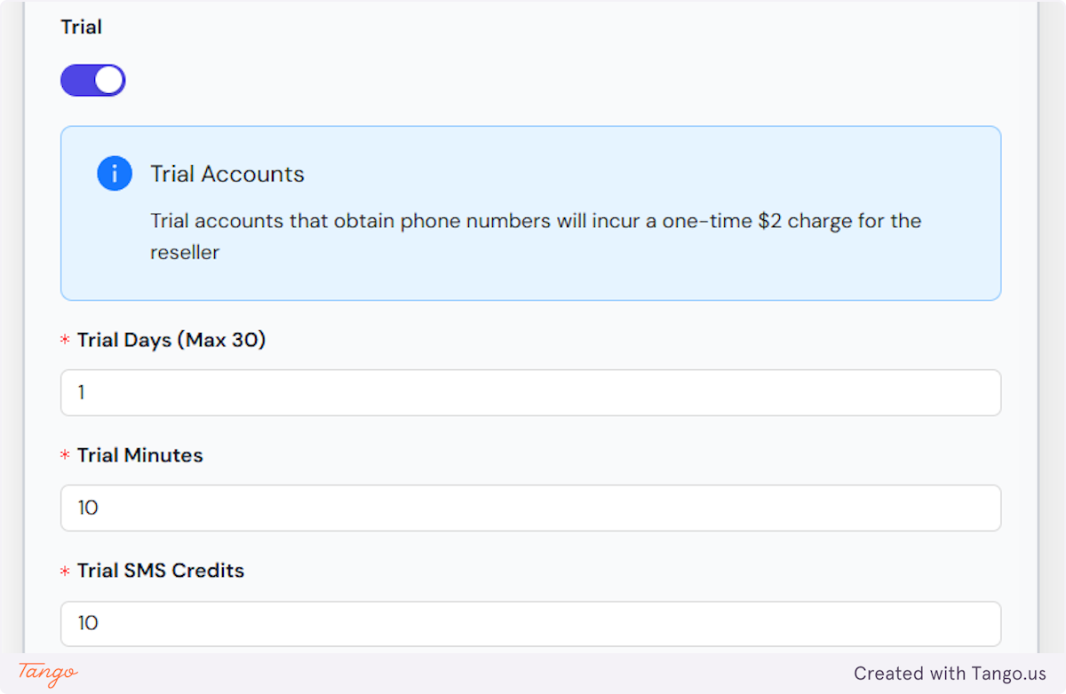 We now fully support trials for resellers, too.