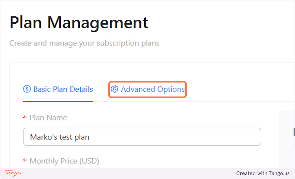 Let's move on to Advanced Options.