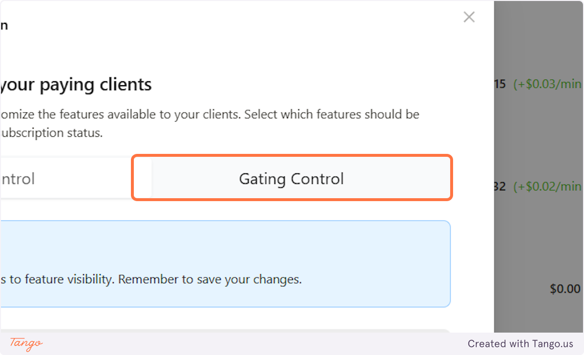 Gating Control options