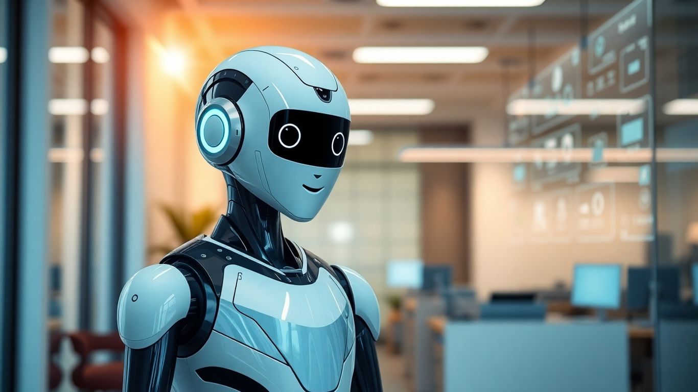 AI receptionist interacting with digital interfaces