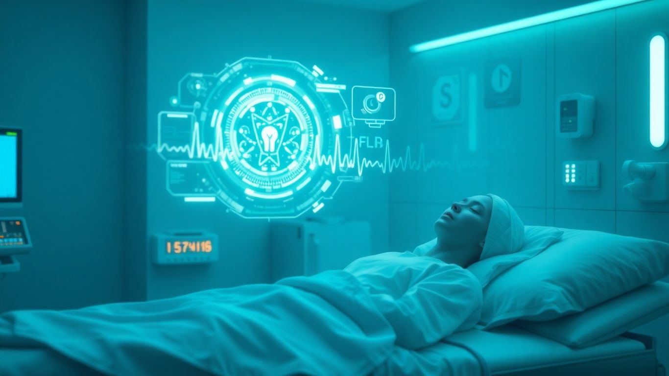 AI medical interface with patient vitals
