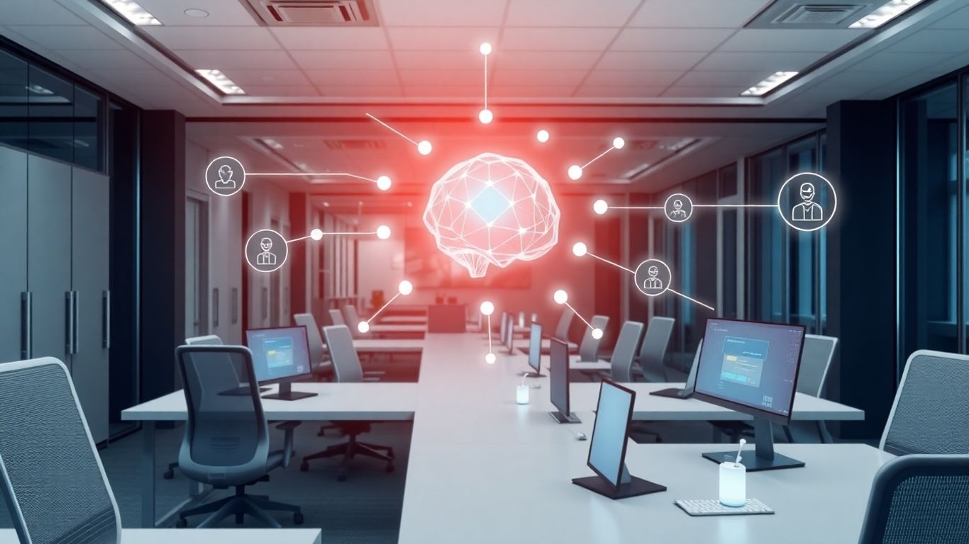 AI communication technology abstract visual