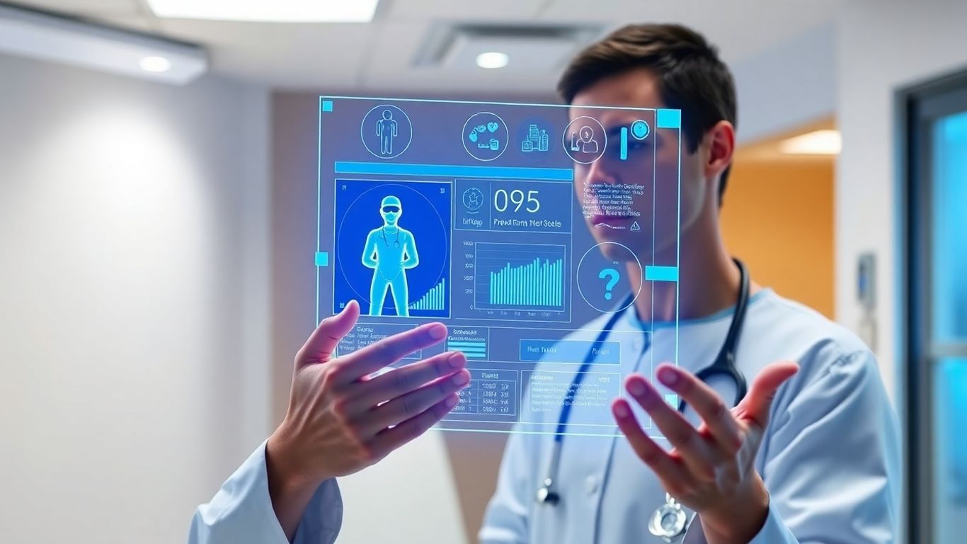 Doctor using advanced medical technology