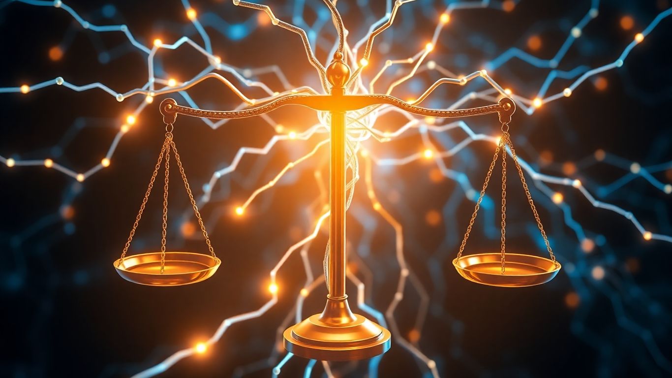 AI processing legal data at high speed.