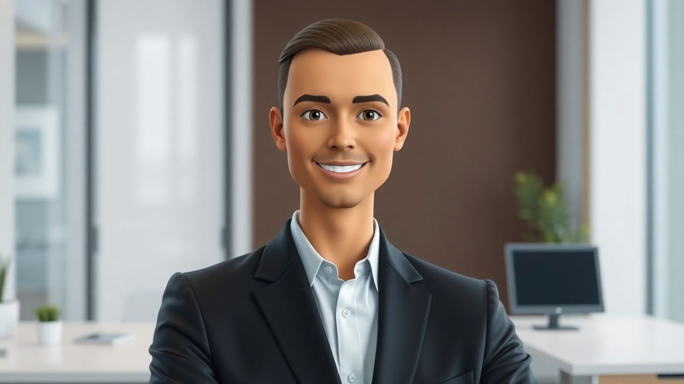 AI avatar in a modern office setting