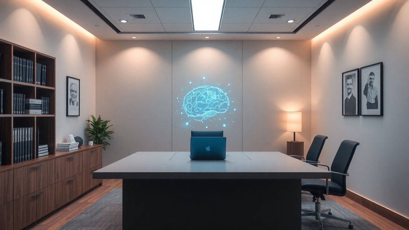 Law office with AI glowing