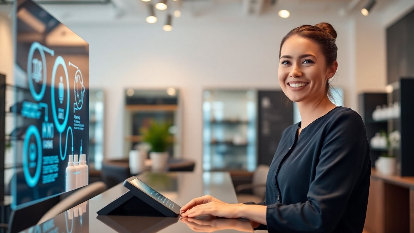 Salon AI answering service interface
