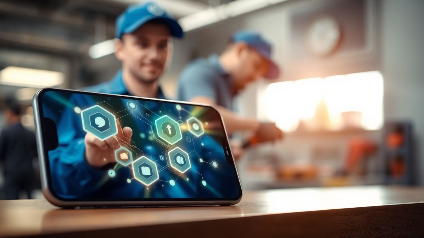 Plumber's business boosted by AI answering service technology.