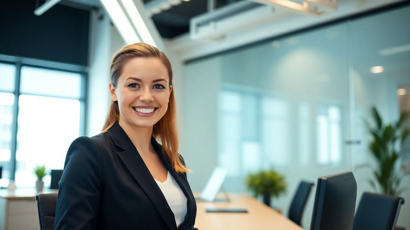 Virtual receptionist avatar qualifying leads on a digital interface.