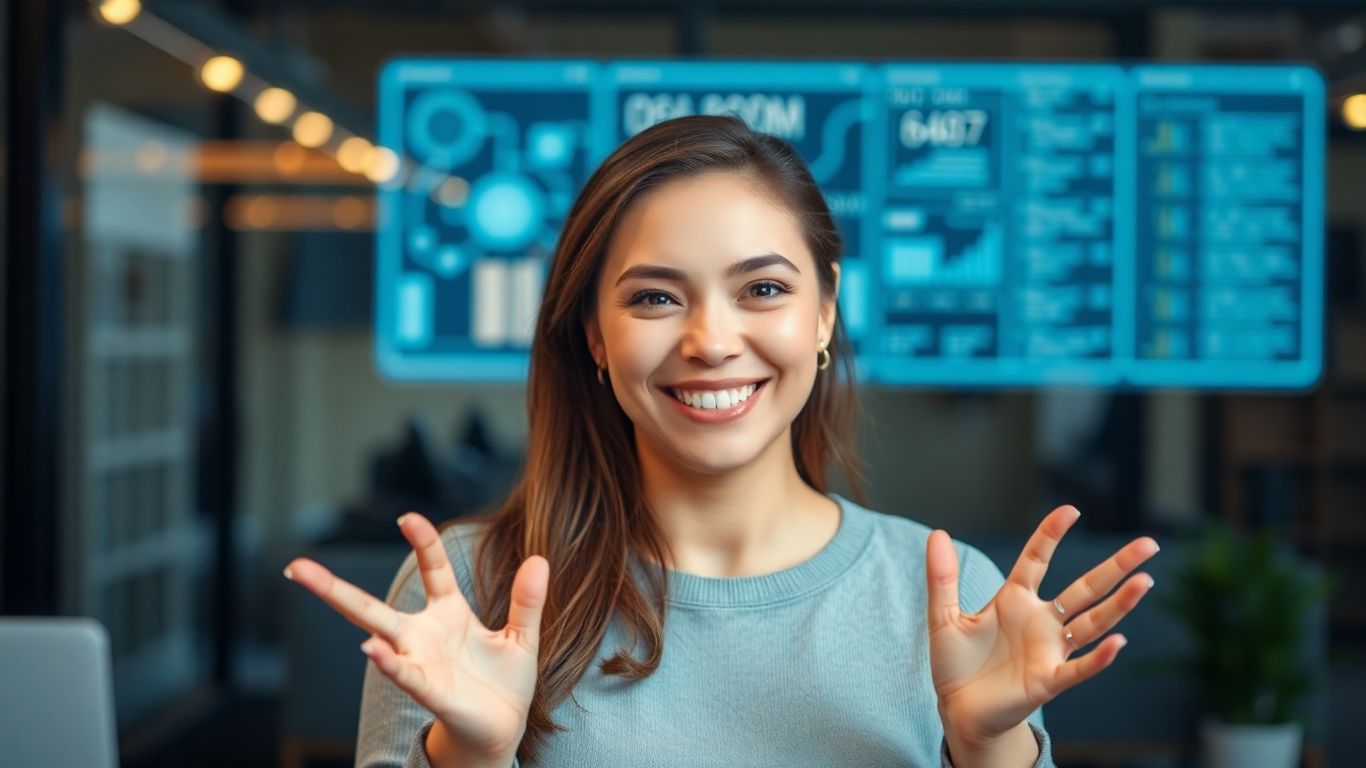 AI receptionist providing friendly customer service.