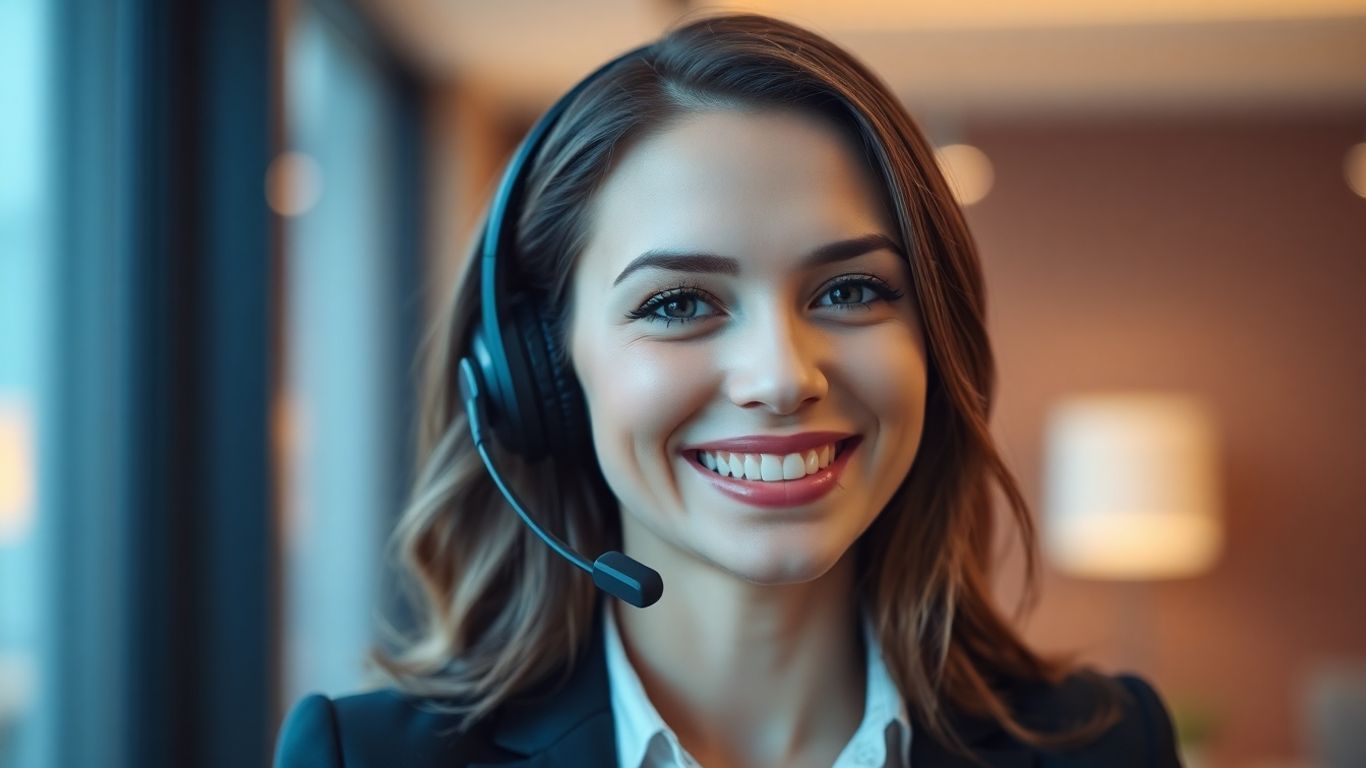 AI virtual receptionist voice technology headset