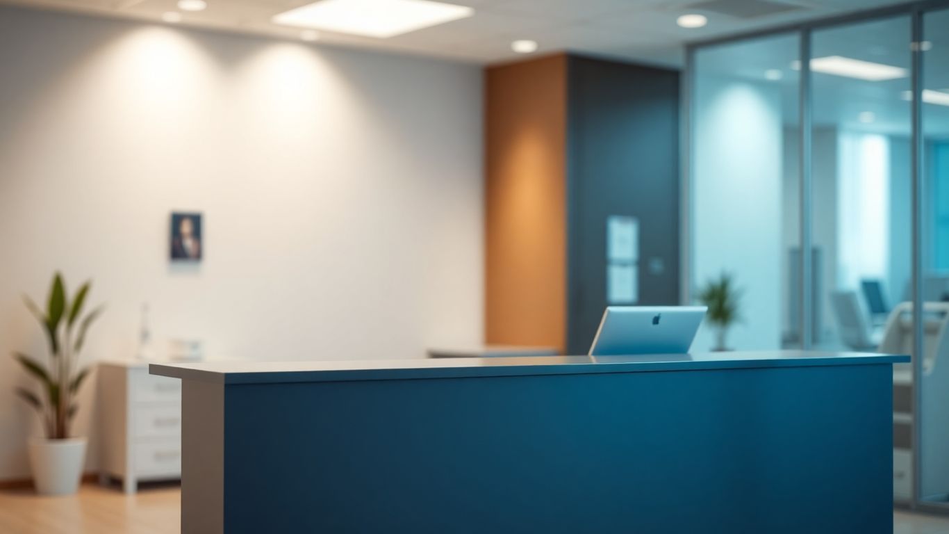 AI receptionist interface in a medical clinic