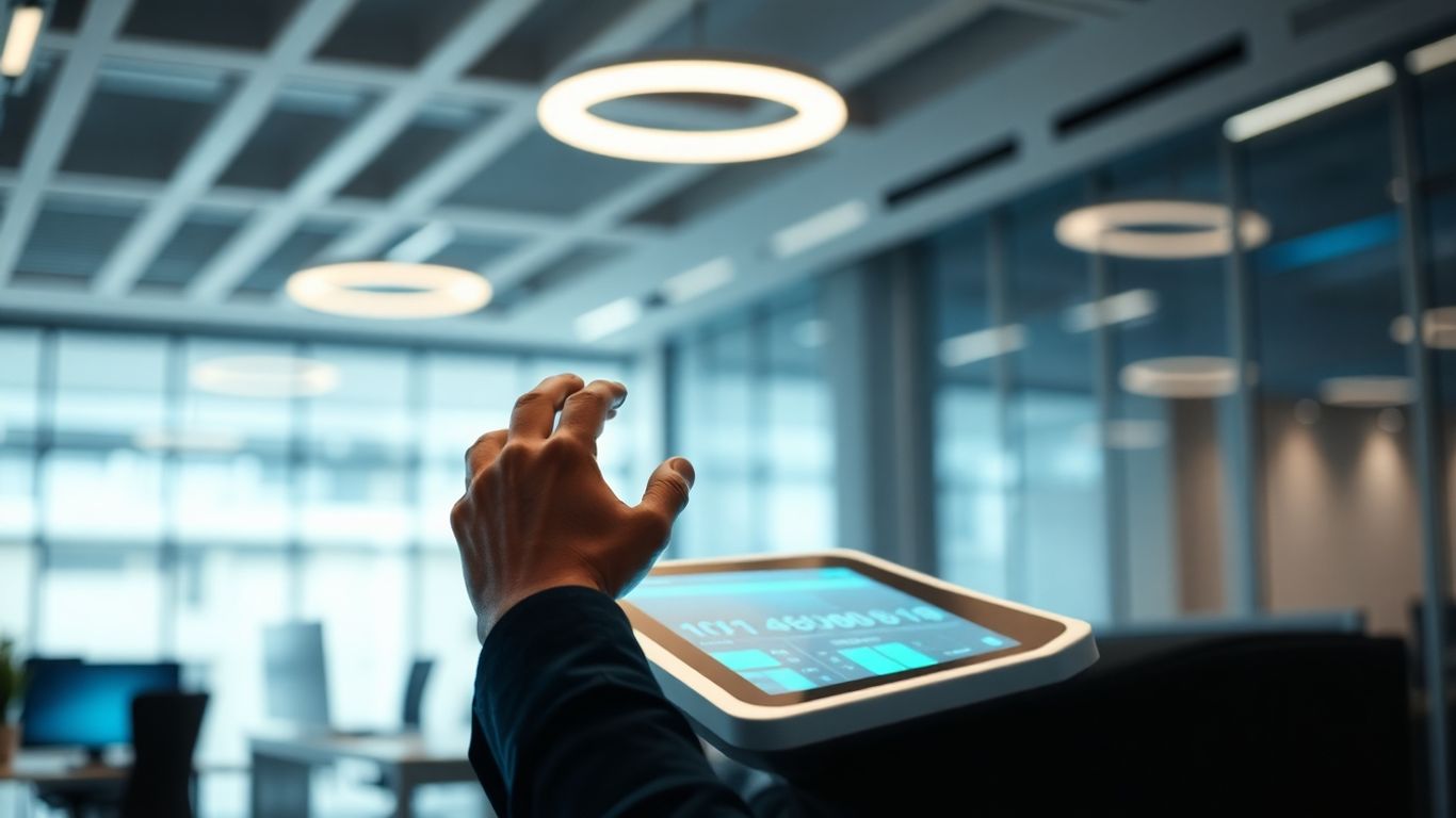 Person using advanced AI receptionist technology