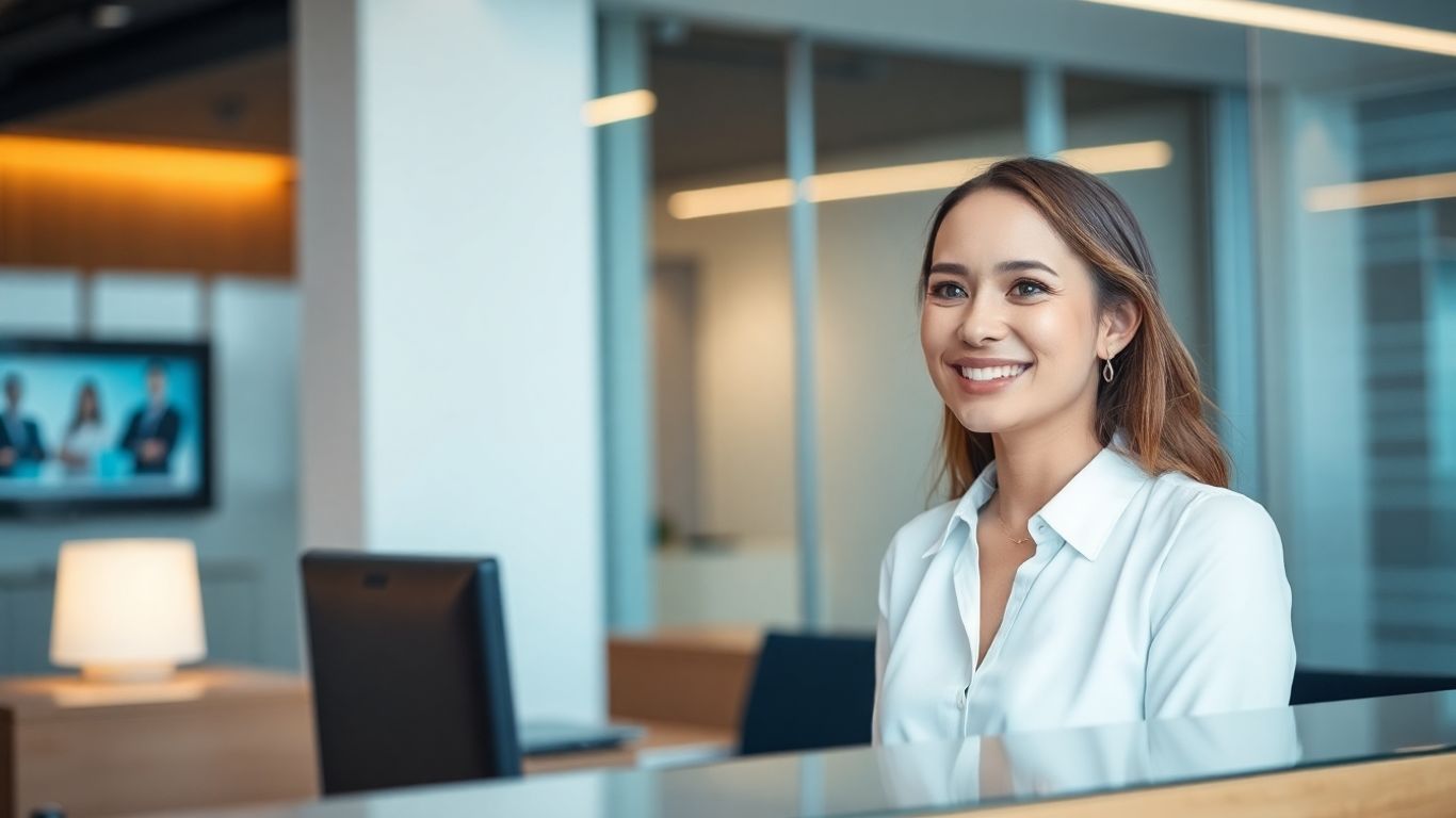 AI receptionist providing professional customer service.