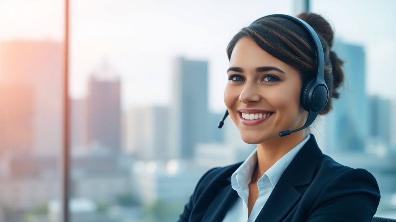 Virtual receptionist assisting a business.