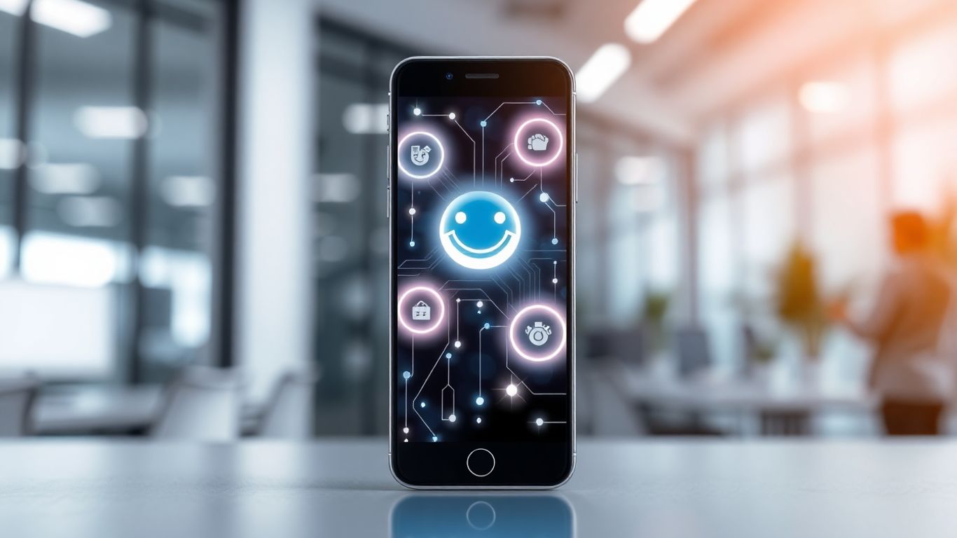 Smartphone with AI receptionist interface