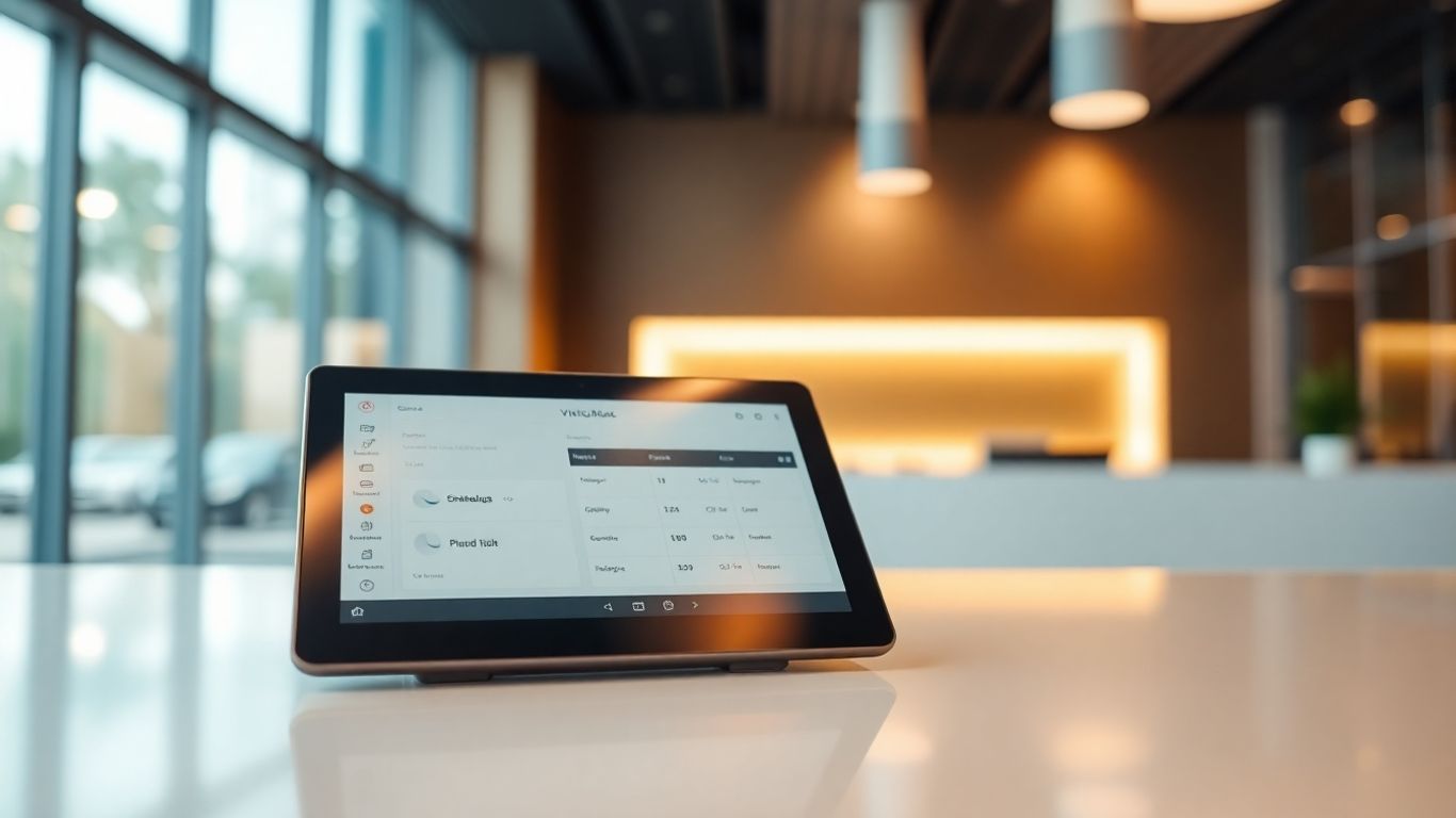 Automated front desk tablet interface