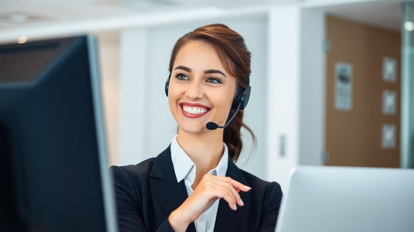 Virtual receptionist using secure technology for HIPAA compliance.