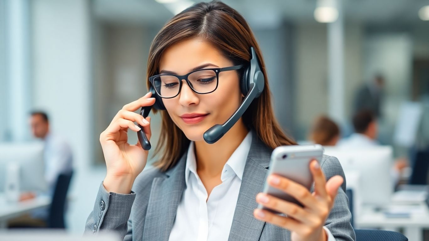 Businessperson managing multiple phone calls with ease.