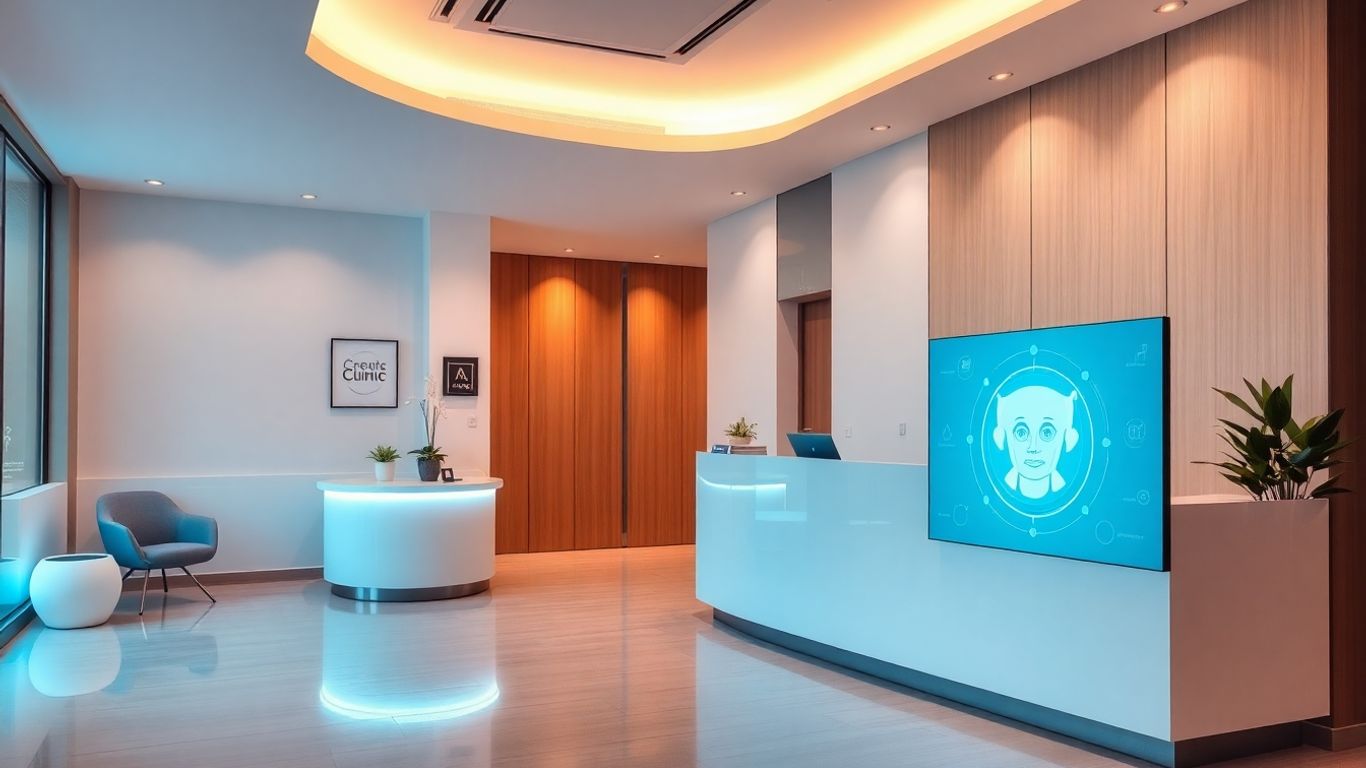 AI interface at clinic reception desk