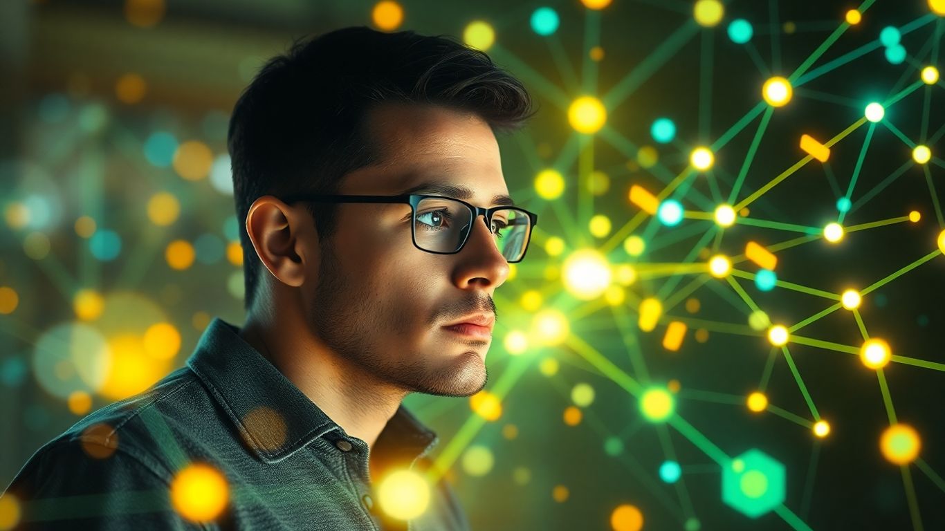 AI interface with expanding digital network